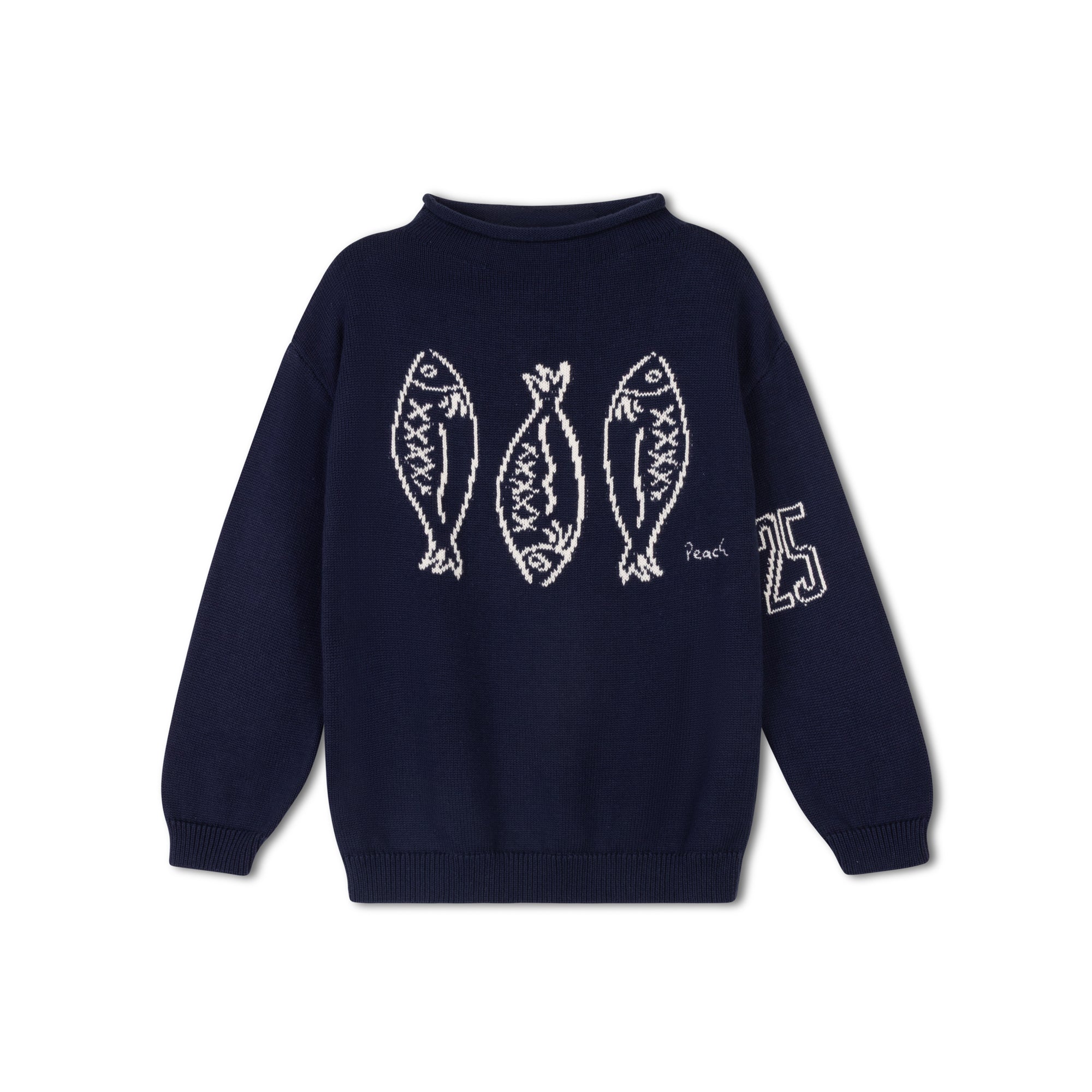 PEACH KIDS NAVY FISH KNIT SWEATER – Luibelle