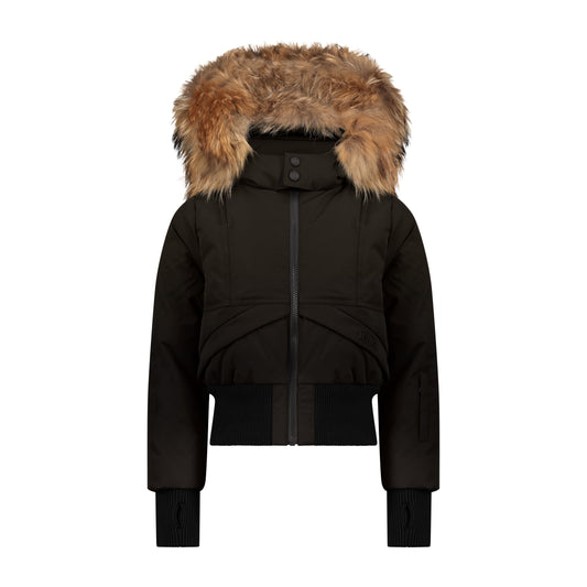 IBIS BLACK POCKET BOMBER COAT