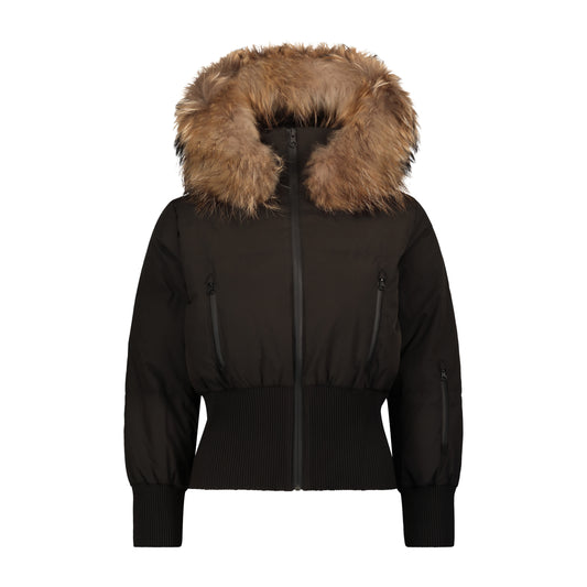 IBIS BLACK MATTE BOMBER COAT