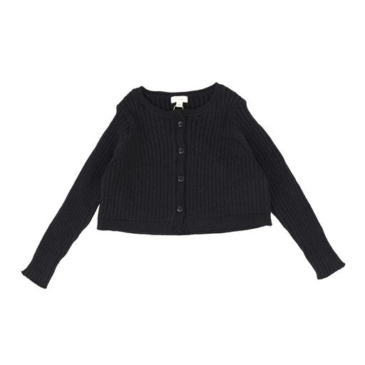 LIL LEGS BLACK METALLIC CARDIGAN