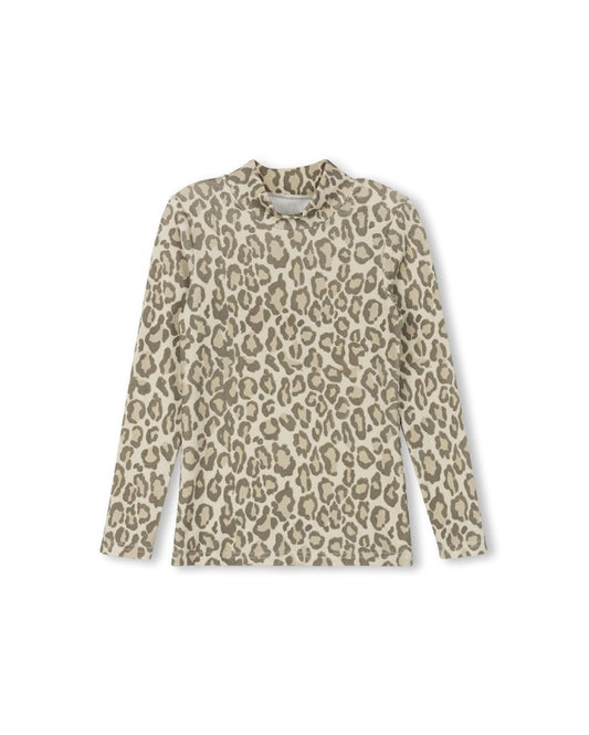 PHIL AND PHOEBE BROWN LEOPARD PRINT TURTLENECK