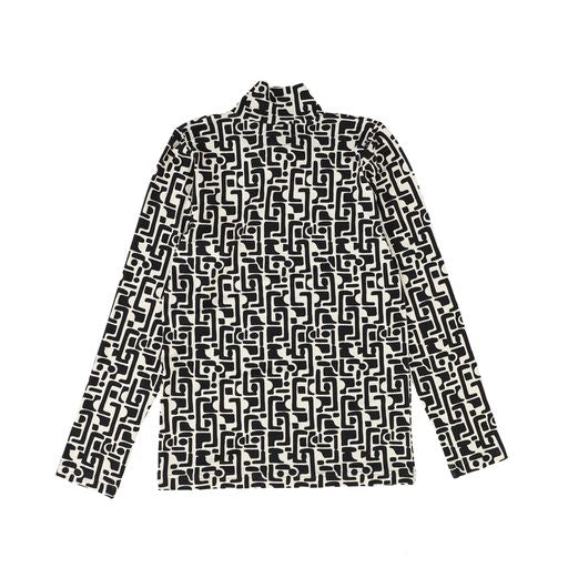 OLIVIA ROHDE BLACK CREAM DESIGN TOP