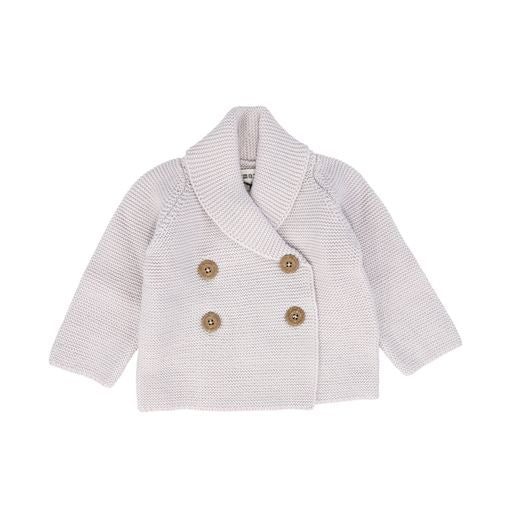 AYMARA LIGHT GREY DOUBLE BREASTED KNIT CARDIGAN – Luibelle