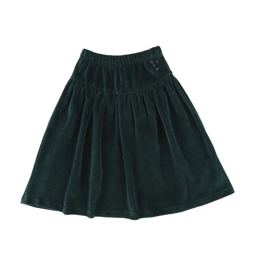 LETTER TO THE WORLD FOREST GREEN VELOUR SKIRT