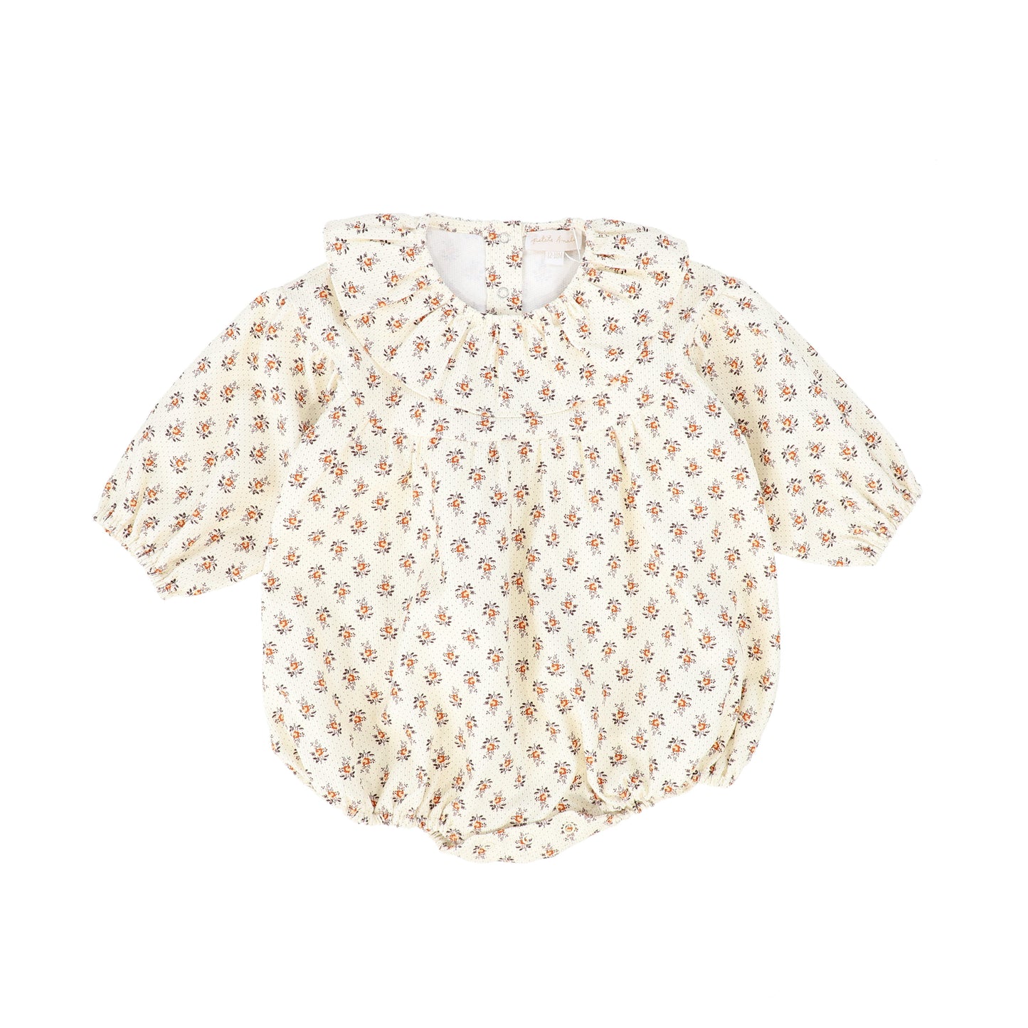 PETITE AMALIE FLOWER PRINT RUFFLE COLLAR ROMPER