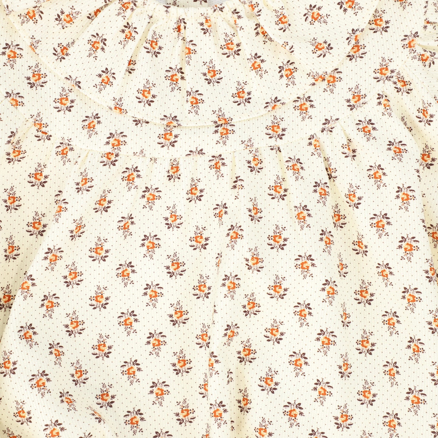 PETITE AMALIE FLOWER PRINT RUFFLE COLLAR ROMPER