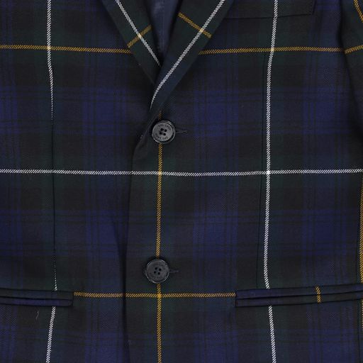 DAL LAGO NAVY PLAID WOVEN BLAZER