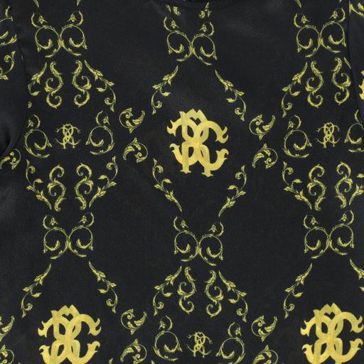ROBERTO CAVALLI BLACK BAROQUE PRINT TOP