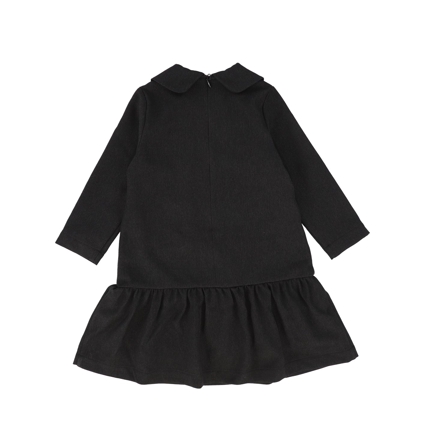 AISABOBO BLACK DOUBLE BREASTED COLLAR DRESS