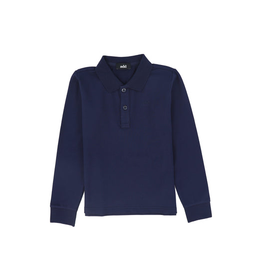 ADD NAVY LONG SLEEVE POLO