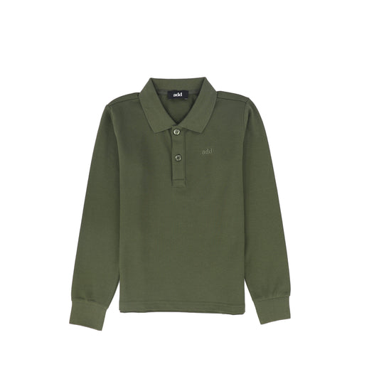ADD GREEN LONG SLEEVE POLO