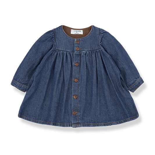 1+ IN THE FAMILY BLUE DENIM BUTTON DRESS