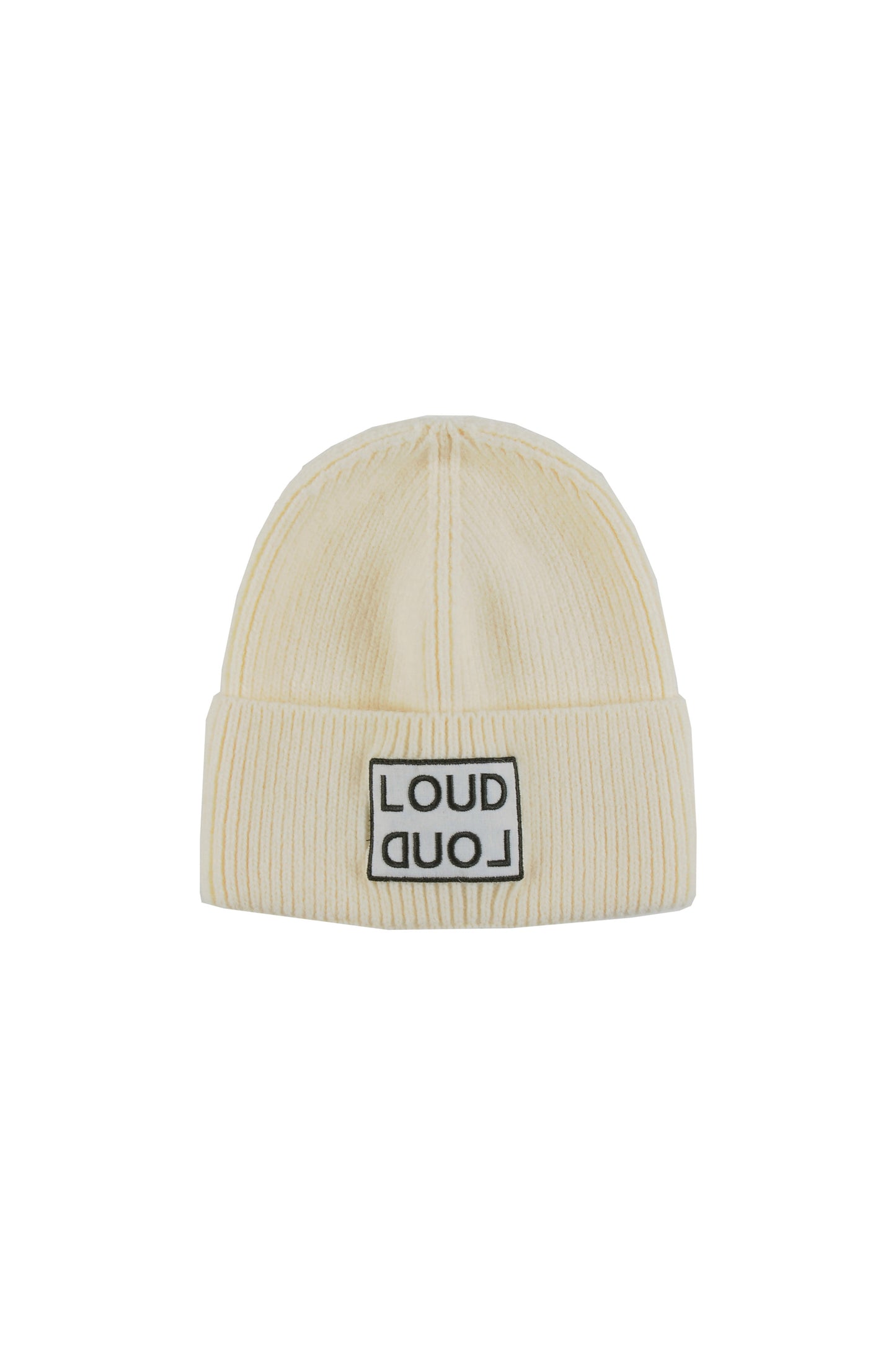 LOUD OFF WHITE LOGO PATCH BEANIE