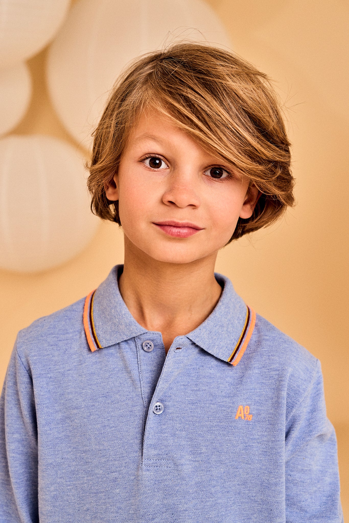 A076 HEATHER BLUE POLO SHIRT