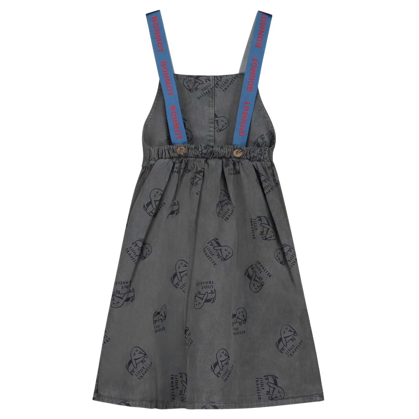 BONMOT GREY BUTTON DOWN OVERALL JUMPER