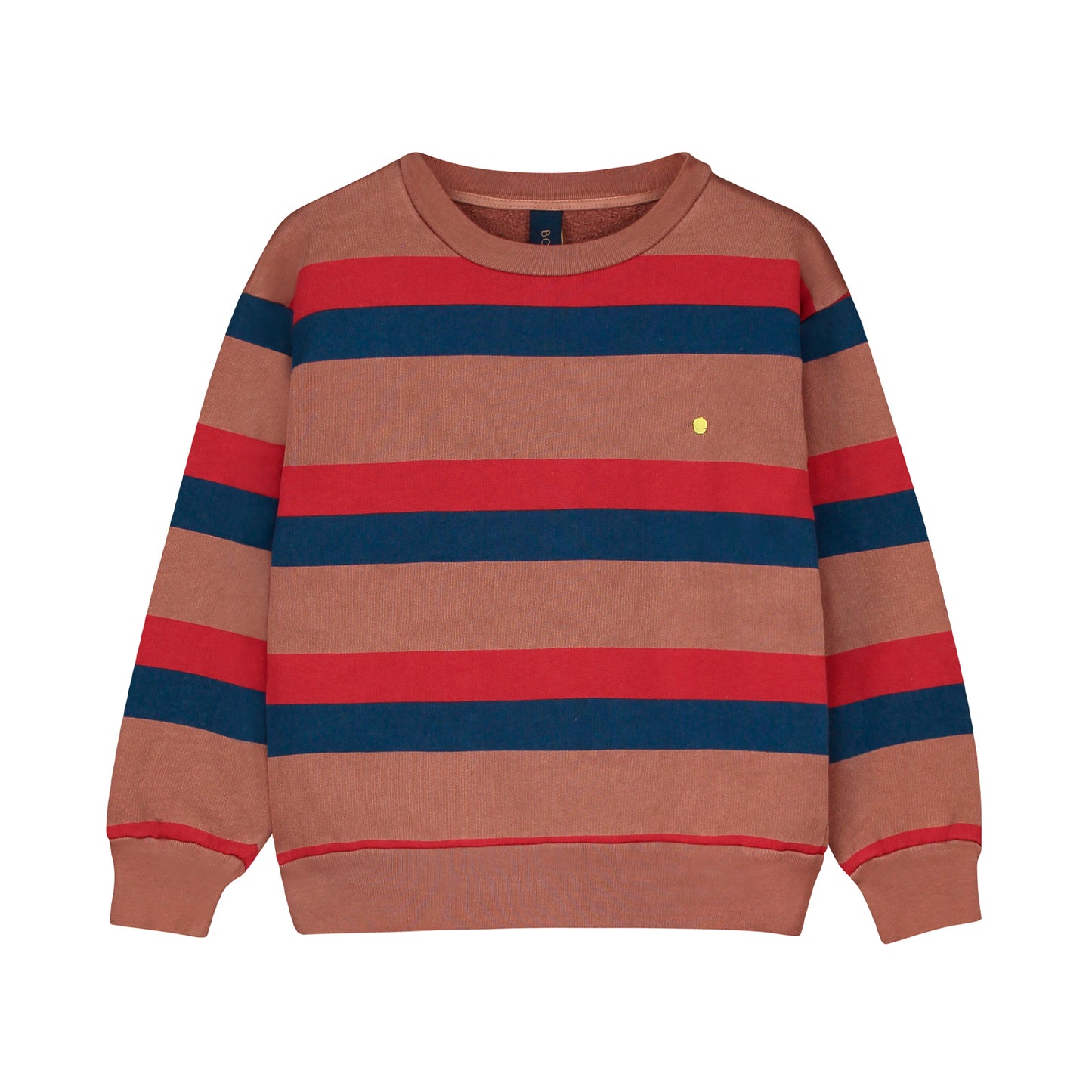 BONMOT CAMEL RED BLUE STRIPE SWEATSHIRT