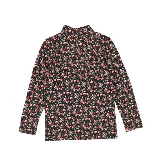 HELLO YELLOW PINK FLORAL TURTLENECK