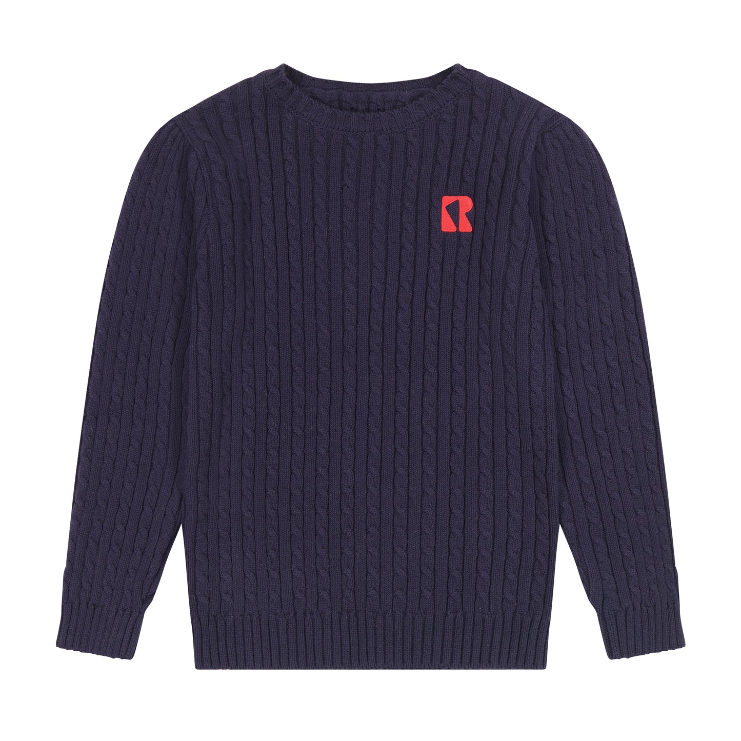 RETRO KID NAVY/RED RIBBED KNIT SWEATER
