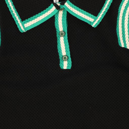 VIBE BLACK TRIMMED COLLAR TOP