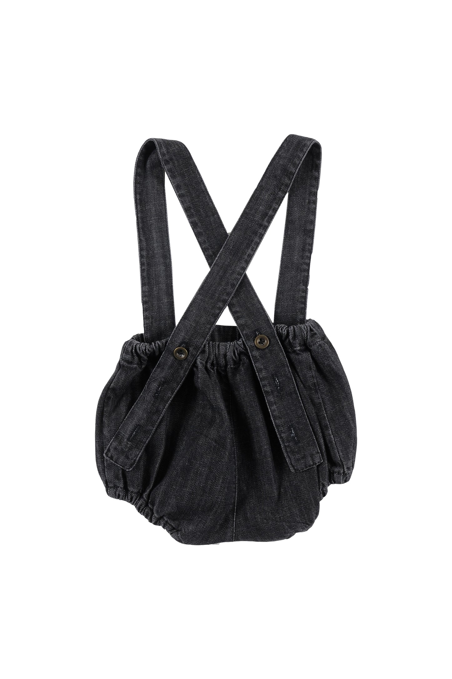 LOUD BLACK WASH SUSPENDER BLOOMERS