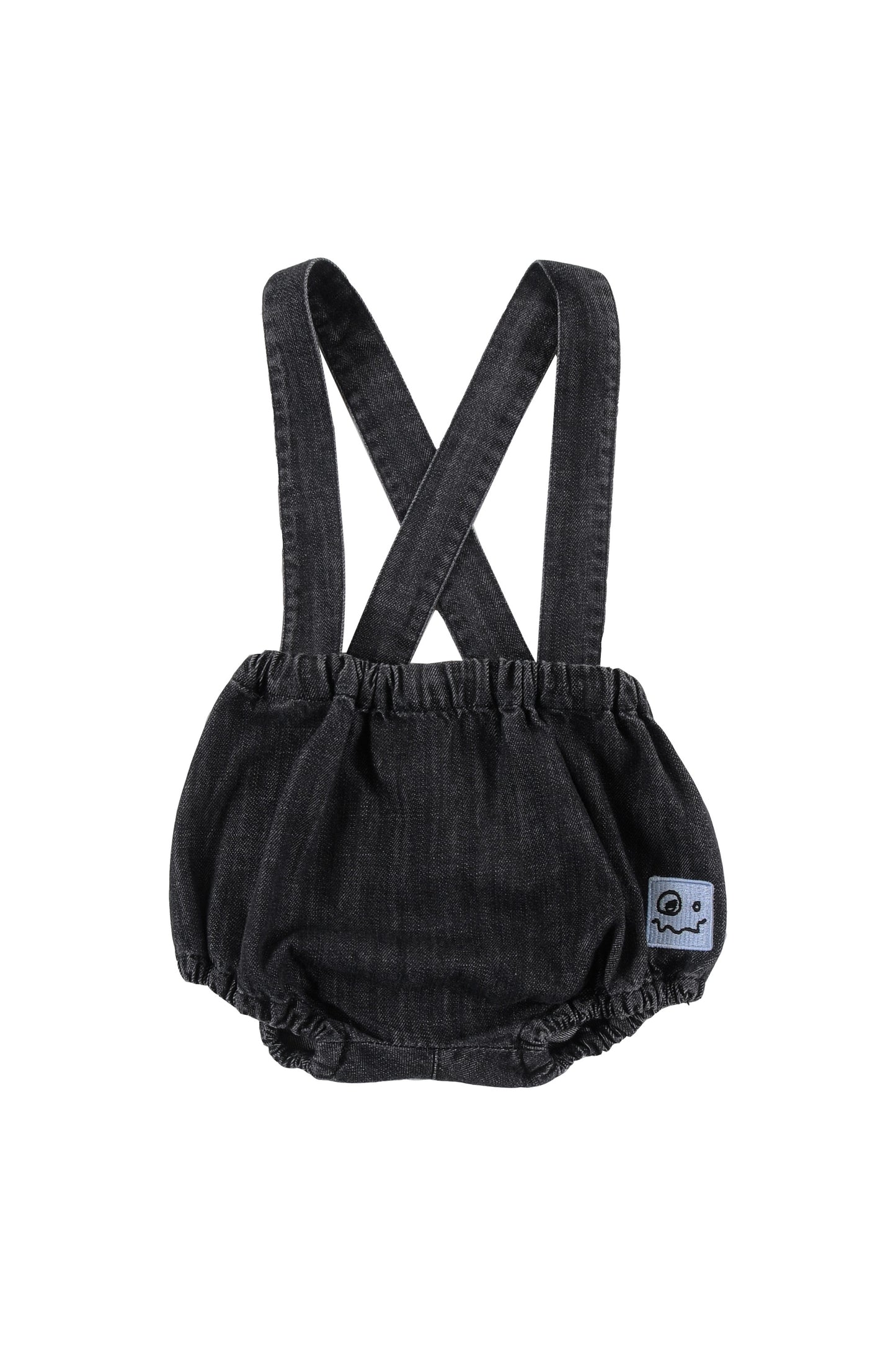 LOUD BLACK WASH SUSPENDER BLOOMERS