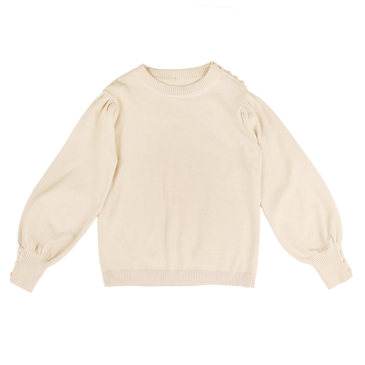 BELATI CREAM MOCK NECK KNIT SWEATER