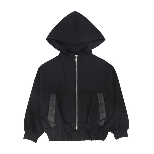 DKNY BLACK LOGO TRIM SWEATSHIRT