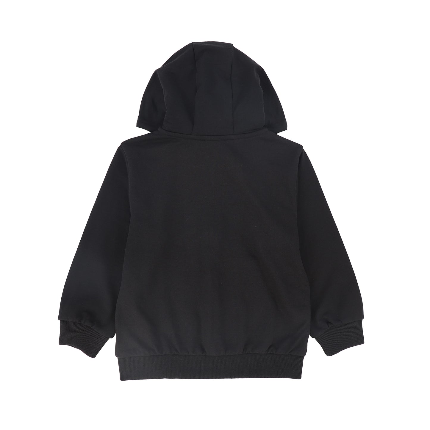 DKNY BLACK STACKED LOGO HOODED SWEATSHIRT