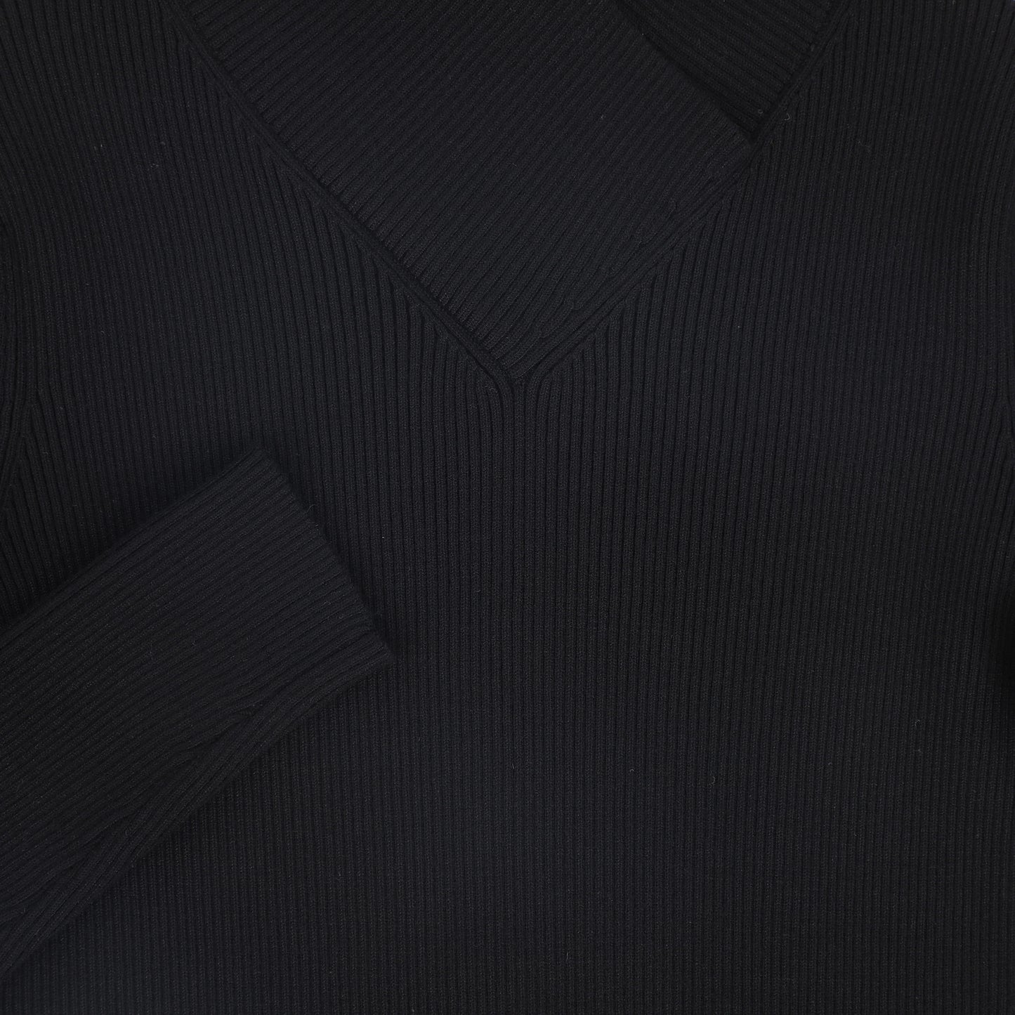 VALENTINA BLACK WRAP NECK TURTLENECK