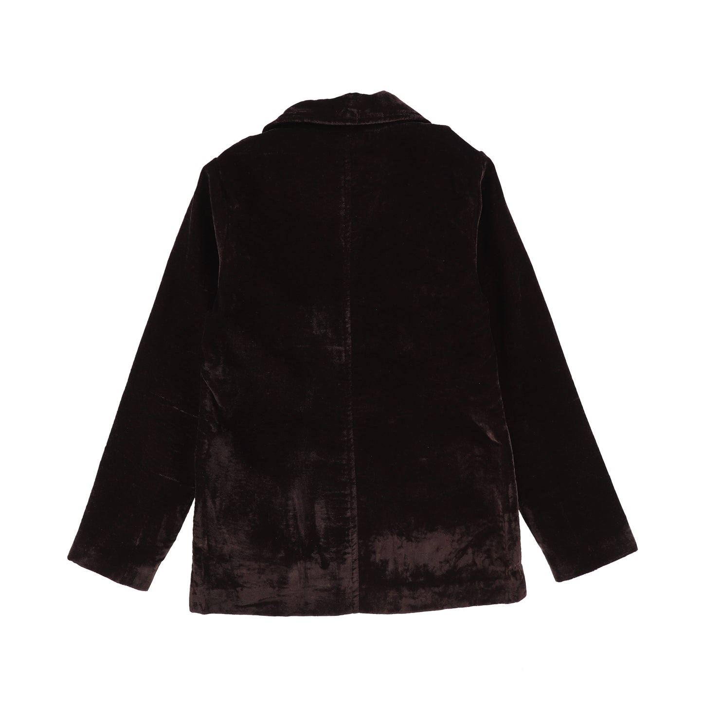 ONE CHILD BROWN VELVET POCKET BLAZER
