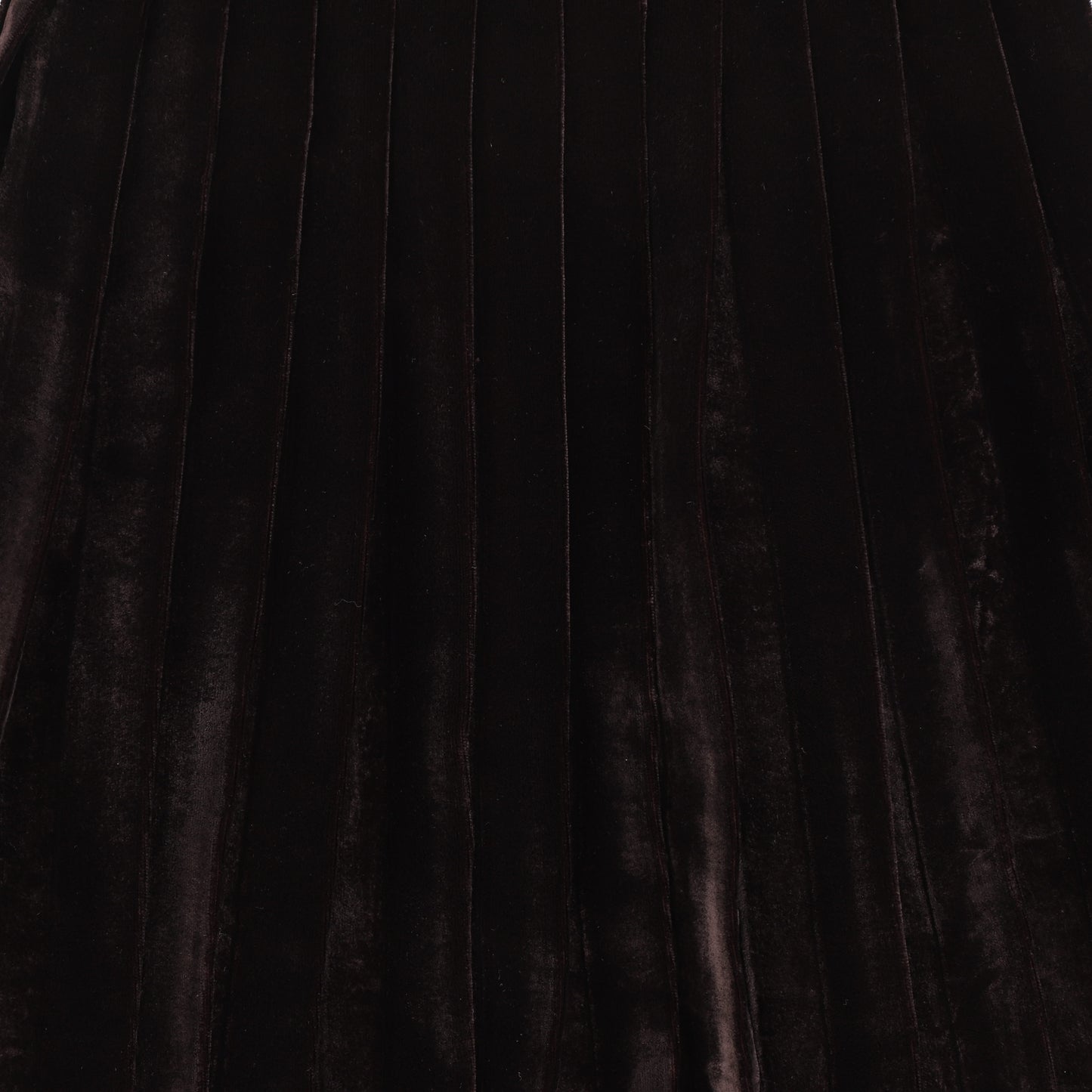 ONE CHILD BROWN VELVET PLEATED SKIRT