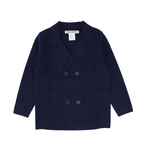 HARPER JAMES NAVY KNIT BLAZER