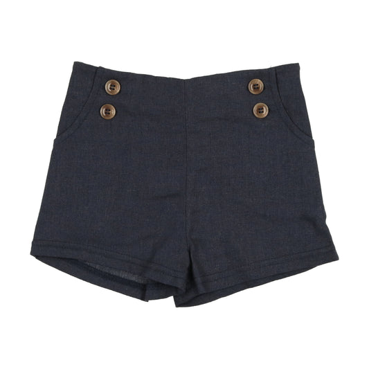 ANALOGIE OFF NAVY BUTTON SHORTS [FINAL SALE]