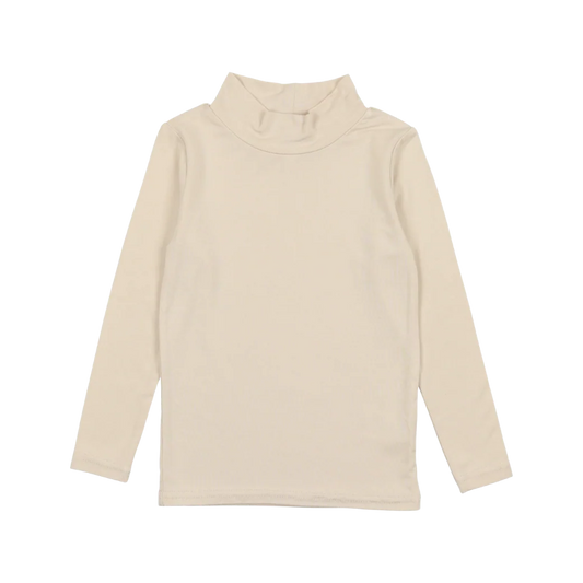 LIL LEGS ECRU BAMBOO MOCKNECK