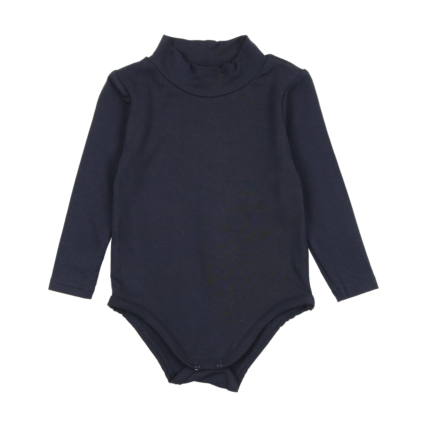 LIL LEGS NAVY BAMBOO MOCK NECK ONESIE