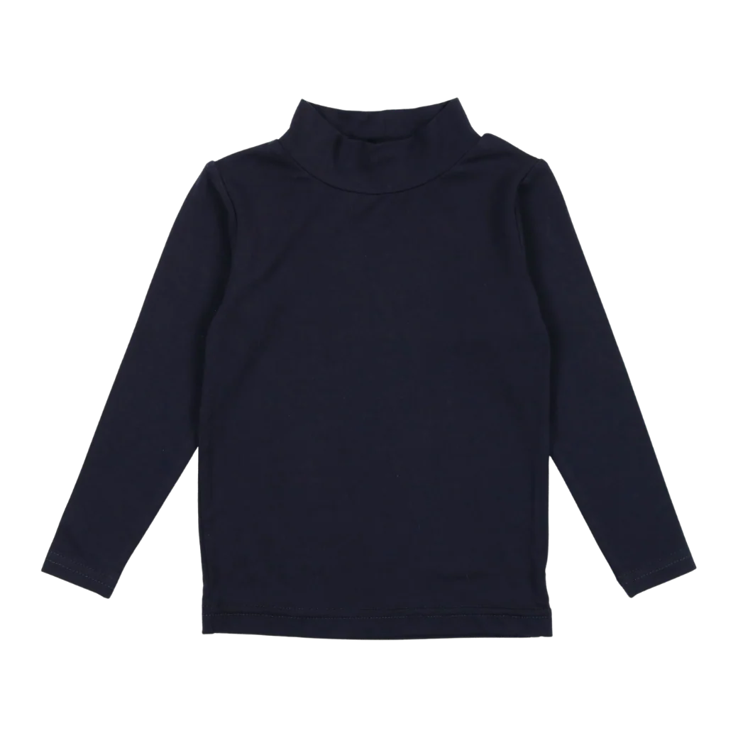 LIL LEGS NAVY BAMBOO MOCKNECK