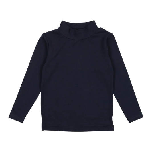 LIL LEGS NAVY BAMBOO MOCKNECK