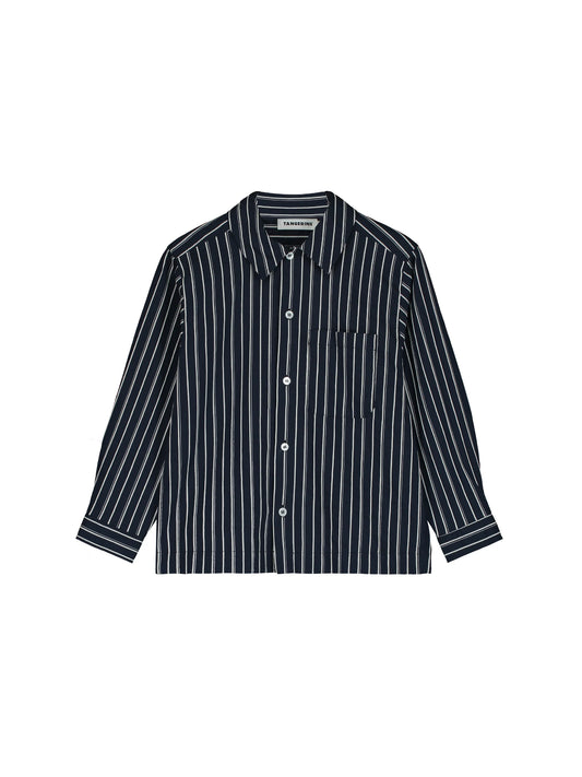 TANGERINE NAVY STRIPED COLLAR SHIRT