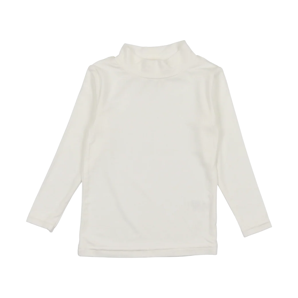 LIL LEGS OFF WHITE BAMBOO MOCKNECK