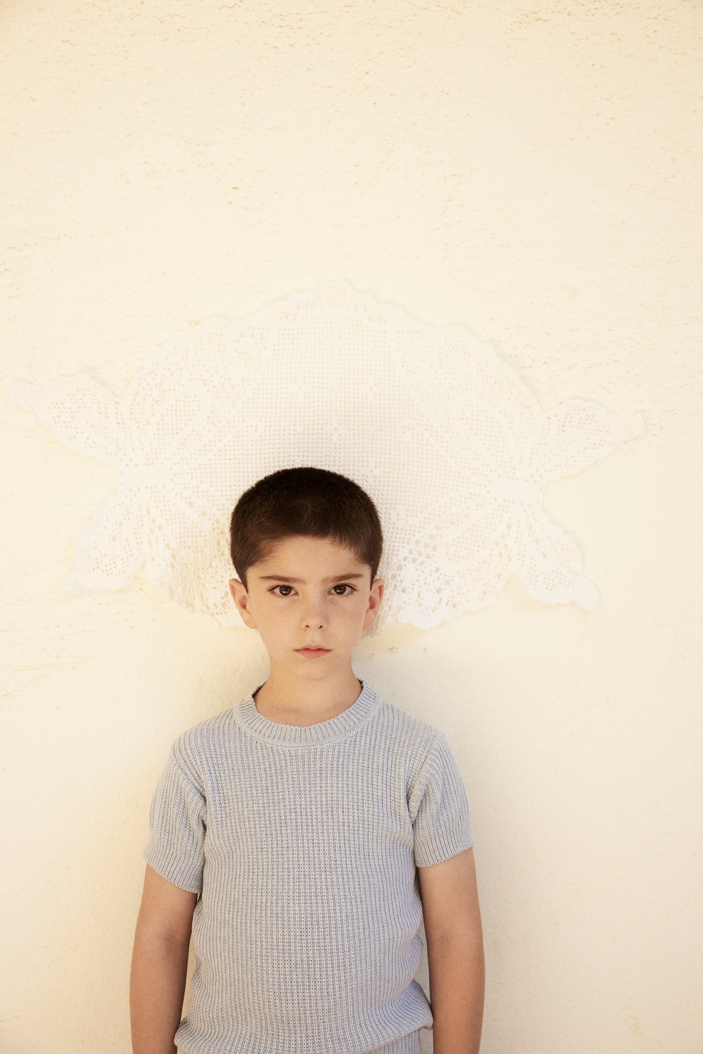 BEBE ORGANIC DUSTY BLUE TEXTURED KNIT SWEATER