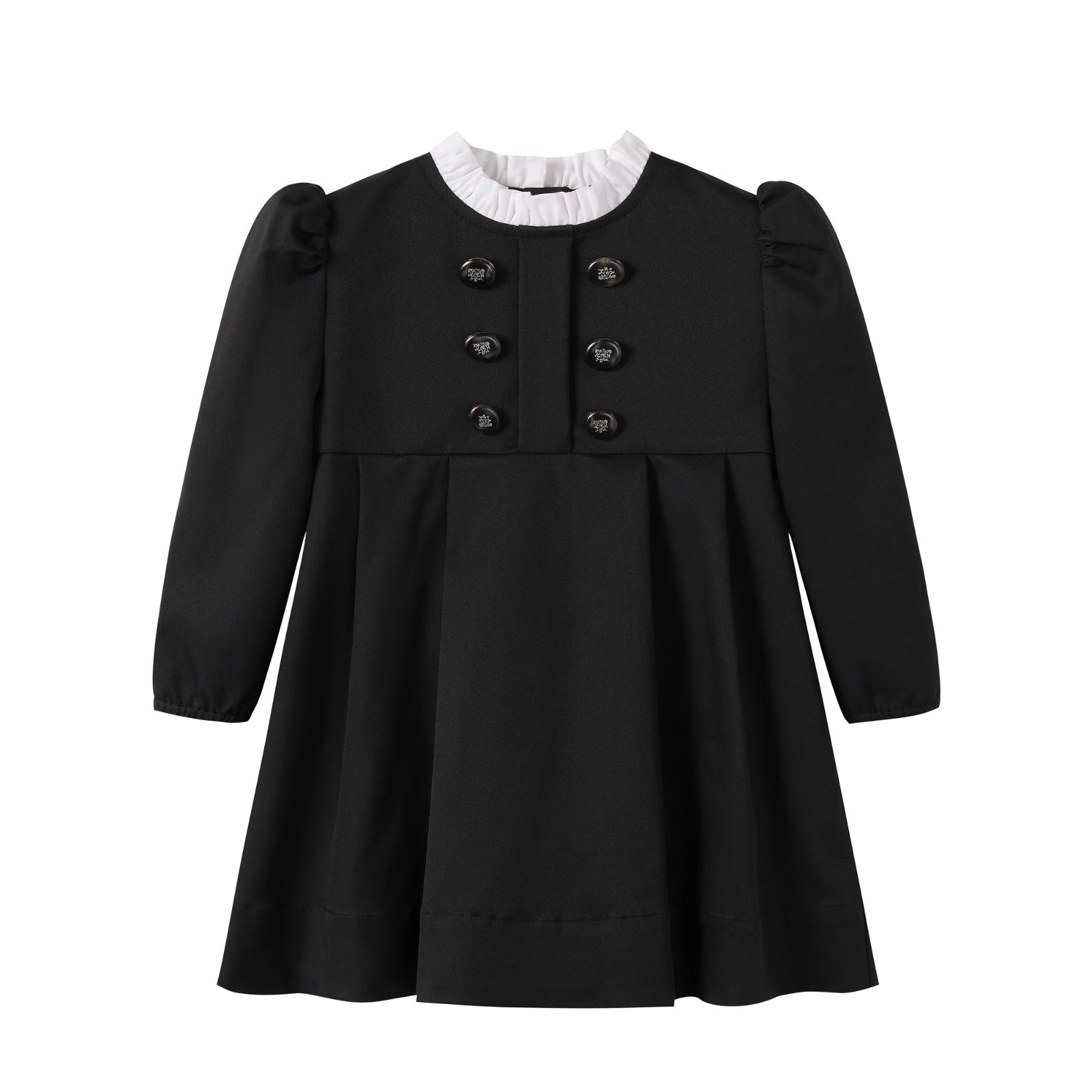 black a double buttons dress Breasted Pleated Taffeta A-Line/Princess Plunging Neck Short the Gwen Dress combines campaign_mon-cheri Size:7 US Men (6 AU/UK)