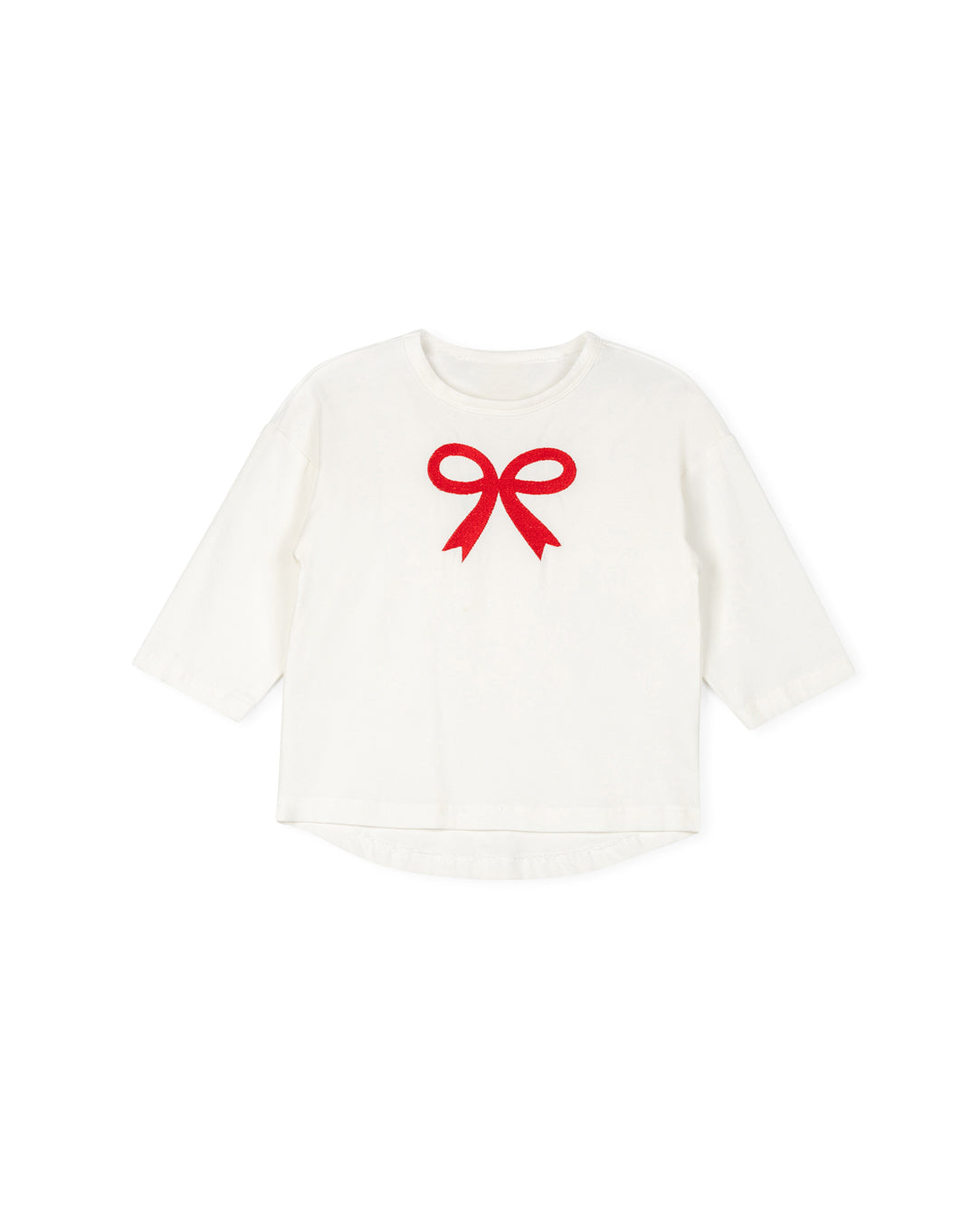 CABANA RED EMBROIDERED BOW DOLMAN TEE [FINAL SALE]