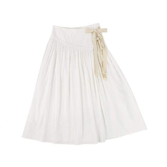 BAMBOO WHITE WRAP ROPE SKIRT [FINAL SALE]