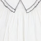 BAMBOO WHITE COLLARED TRIM SS DRESS [FINAL SALE]