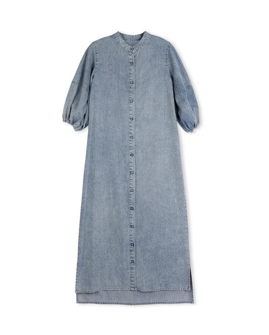 VIBE DENIM CHAMBRAY SHIRT DRESS [FINAL SALE]