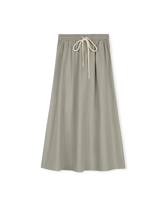 VIBE SAGE GREEN WAISTED MAXI TIE SKIRT [FINAL SALE]