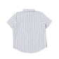 BACE COLLECTION NAVY/WHITE THICK STRIPED BUTTON DOWN BLOUSE [FINAL SALE]