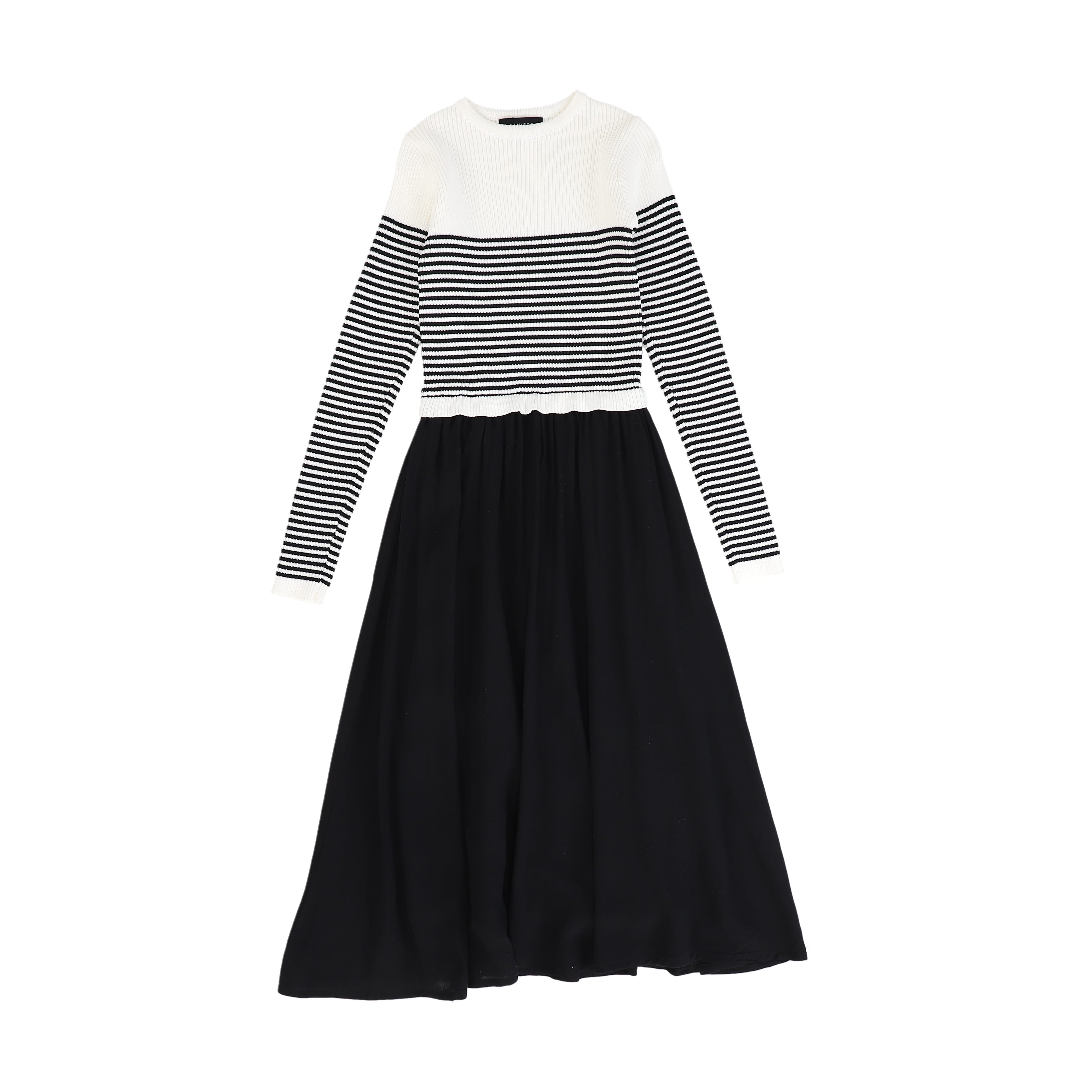 How To Refill Lost Mary Mo5000 Black/White Striped Sweater Maxi Dress How To Refill Lost Mary Mo5000 Black/White Striped Sweater Maxi Dress