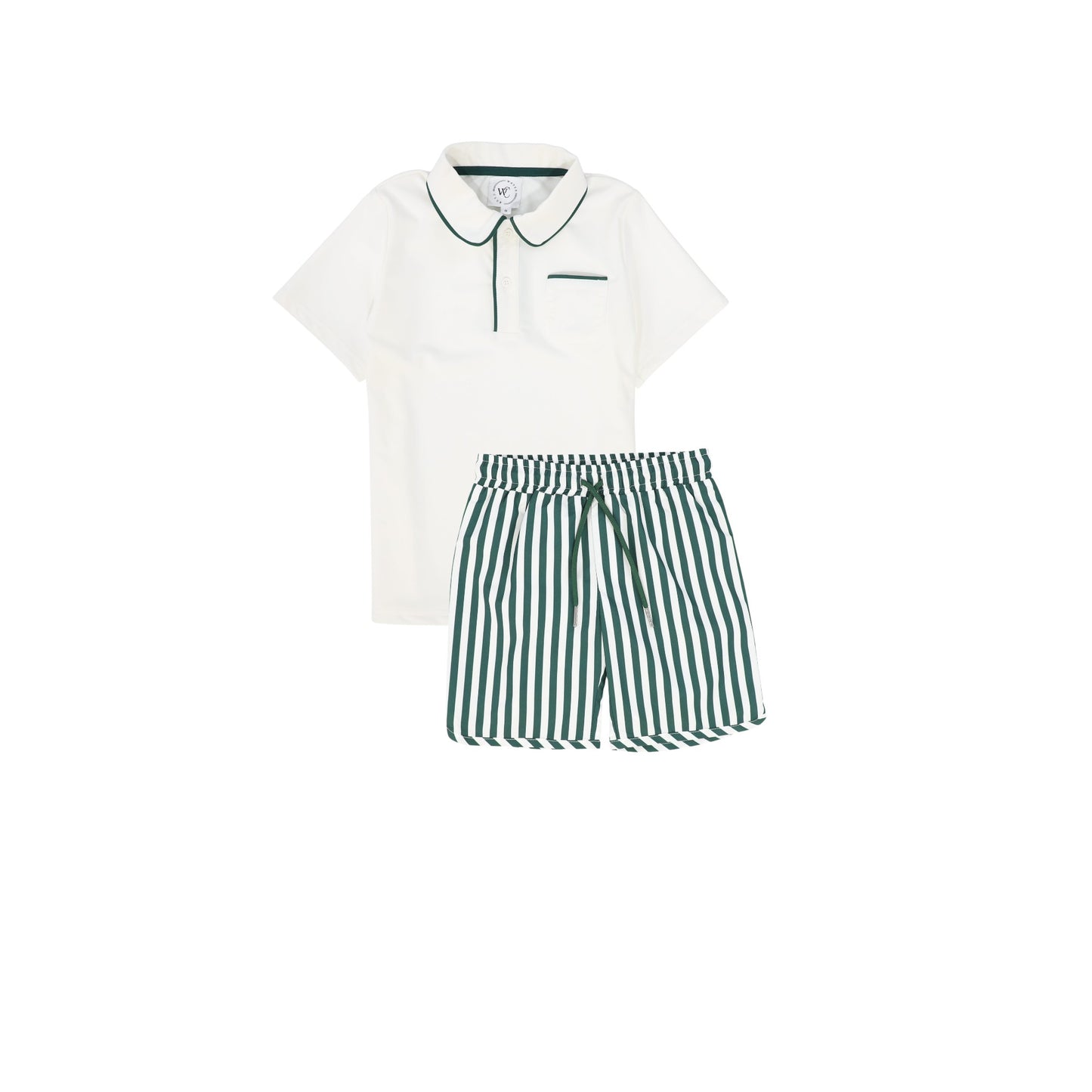 WATER CLUB GREEN POLO SWIM SET