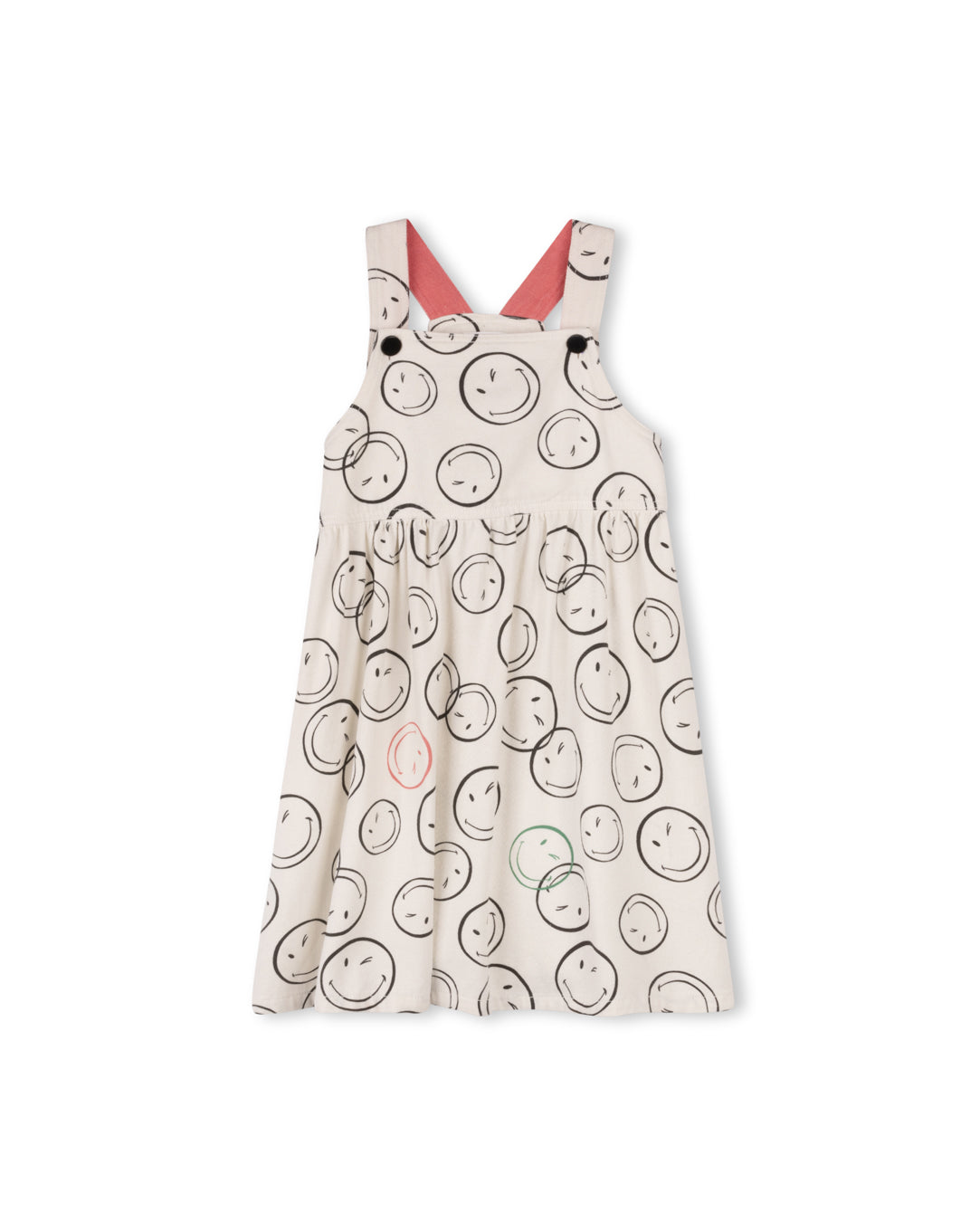 PHIL AND PHOEBE WHITE DENIM SMILE PRINT JUMPER